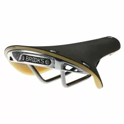 Brooks Sattel Cambium C19, Unisex, Black / Natural Mit Natural Gummi